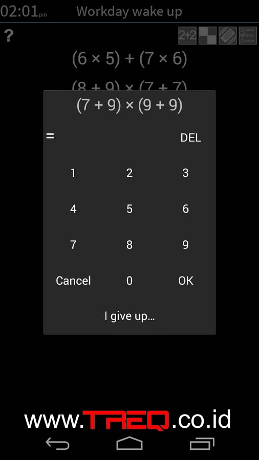 Aplikasi Alarm Android "I Can't Wake Up!" TREQ Tablet dan